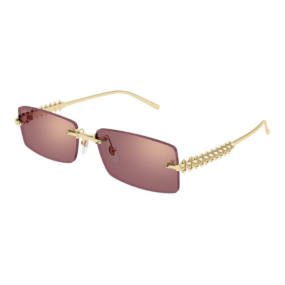 Cartier CT0604S-004 Sunglasses Gold Pink Metal